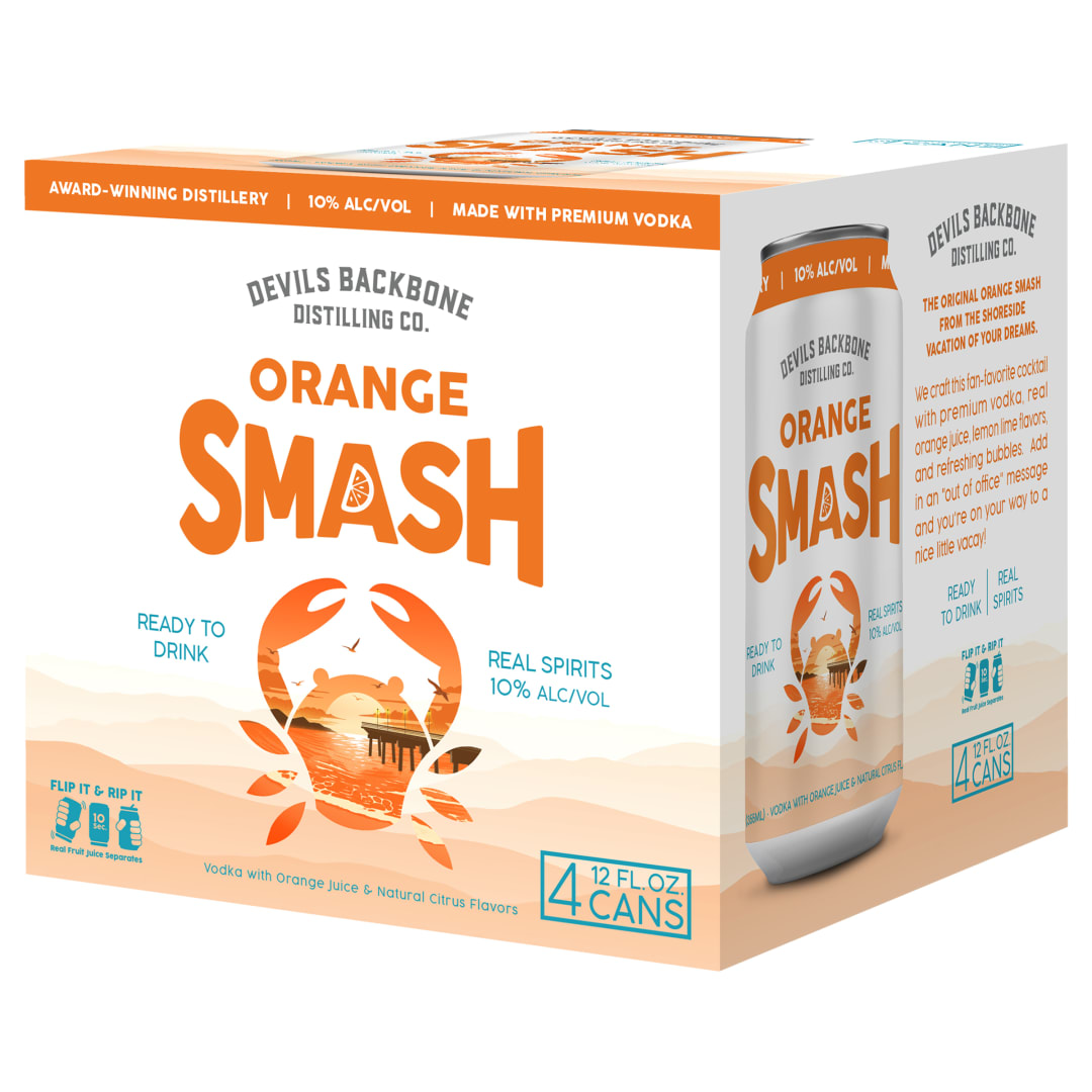 Devils Backbone Distilling Company Orange Smash (10%), 4PK 12fl.oz Can