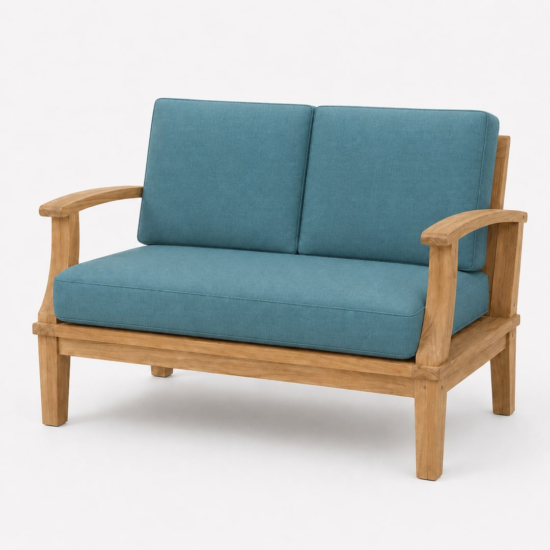 49" Teak Outdoor Patio Loveseat