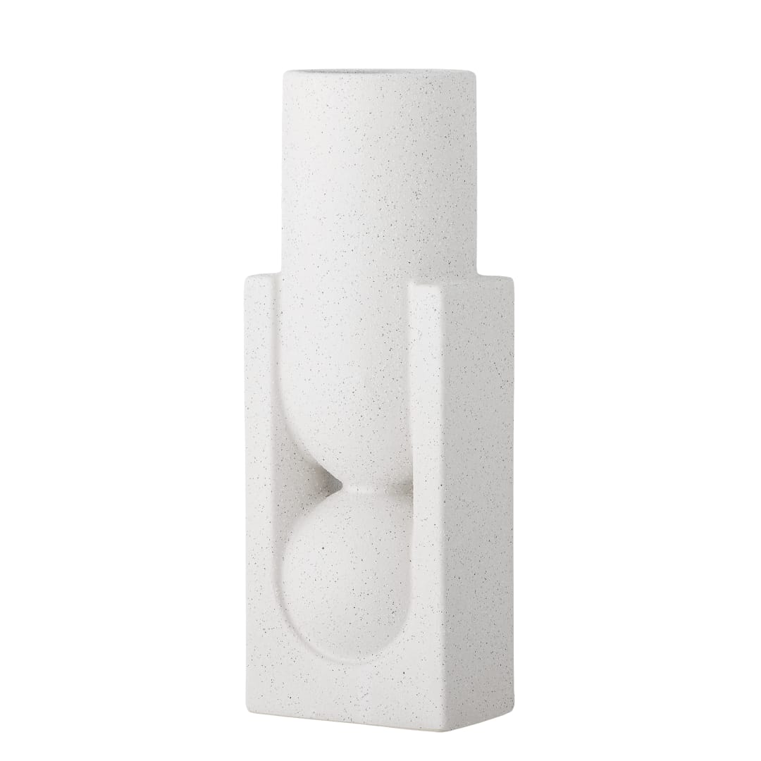 82058464 - Salome Vase, White, Stoneware STOCK: 232