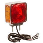 Grote 2-Stud Chrome Lamp With Pigtail Red/Yellow
