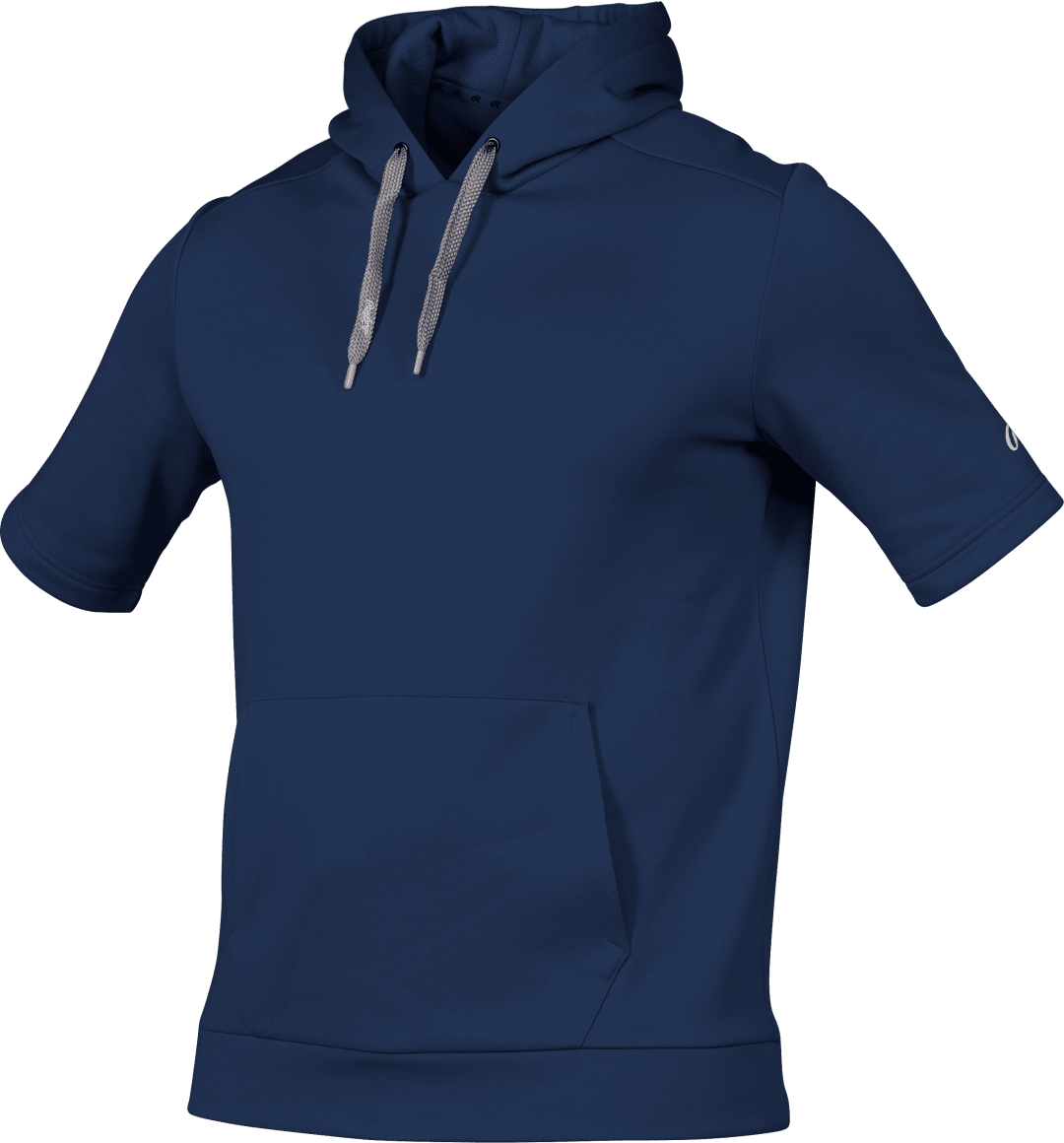 RAWLINGS ADULT COLORSYNC SHORT SLEEVE PERFORMANCE HOODIE - NAVY - MEDIUM