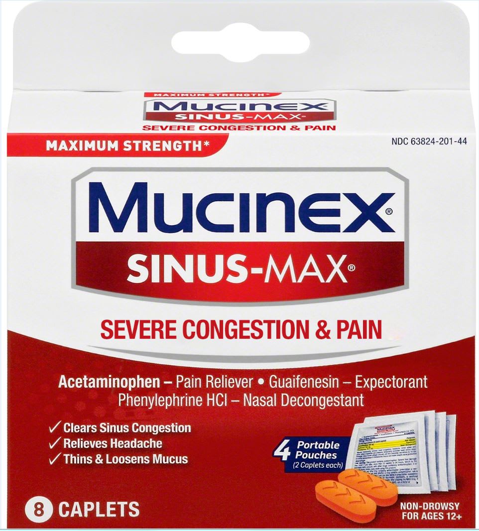 MUCINEX® SINUS-MAX® - Severe Congestion & Pain 24/8 ct. (4 sachets)