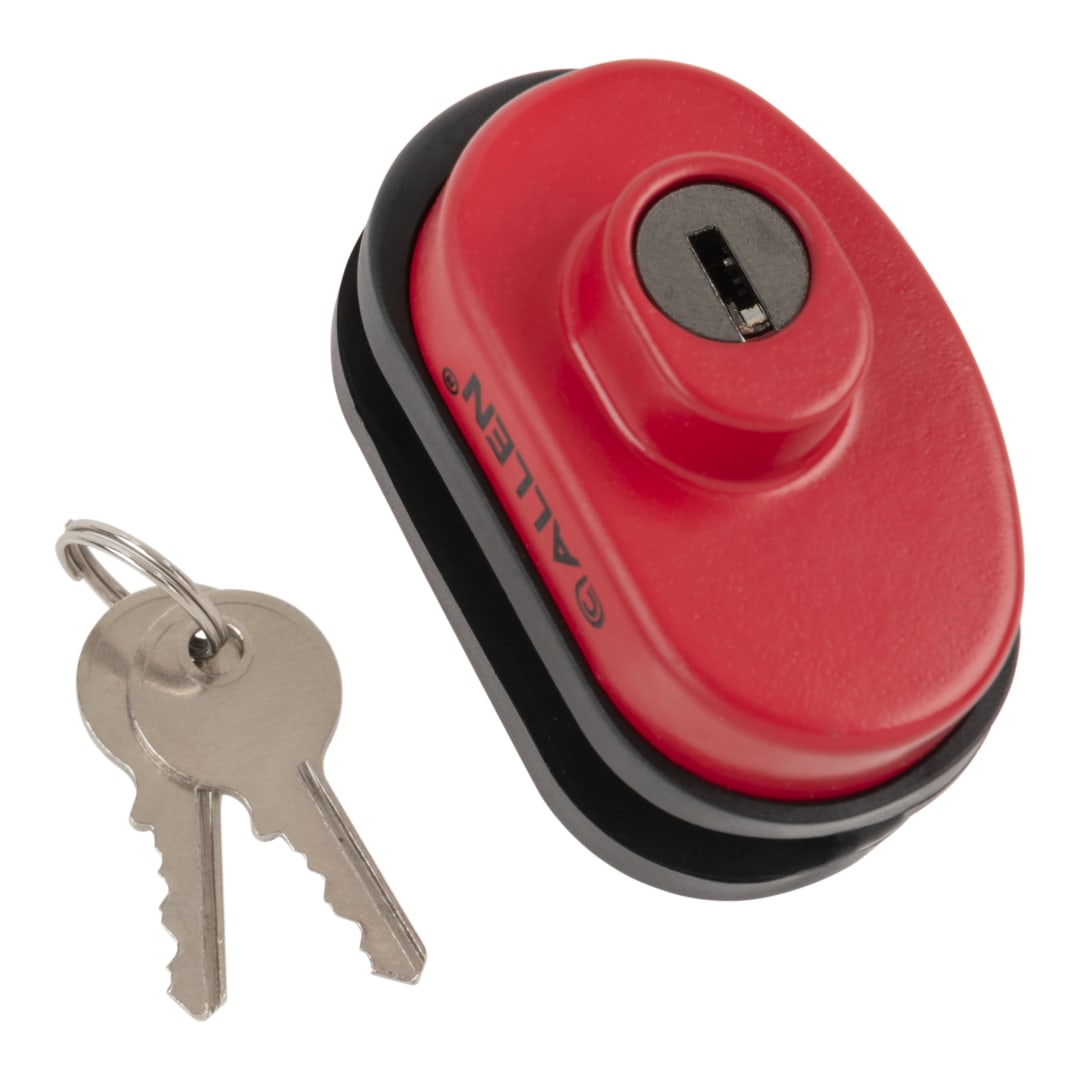 Allen Company Keyed Trigger Lock, Red