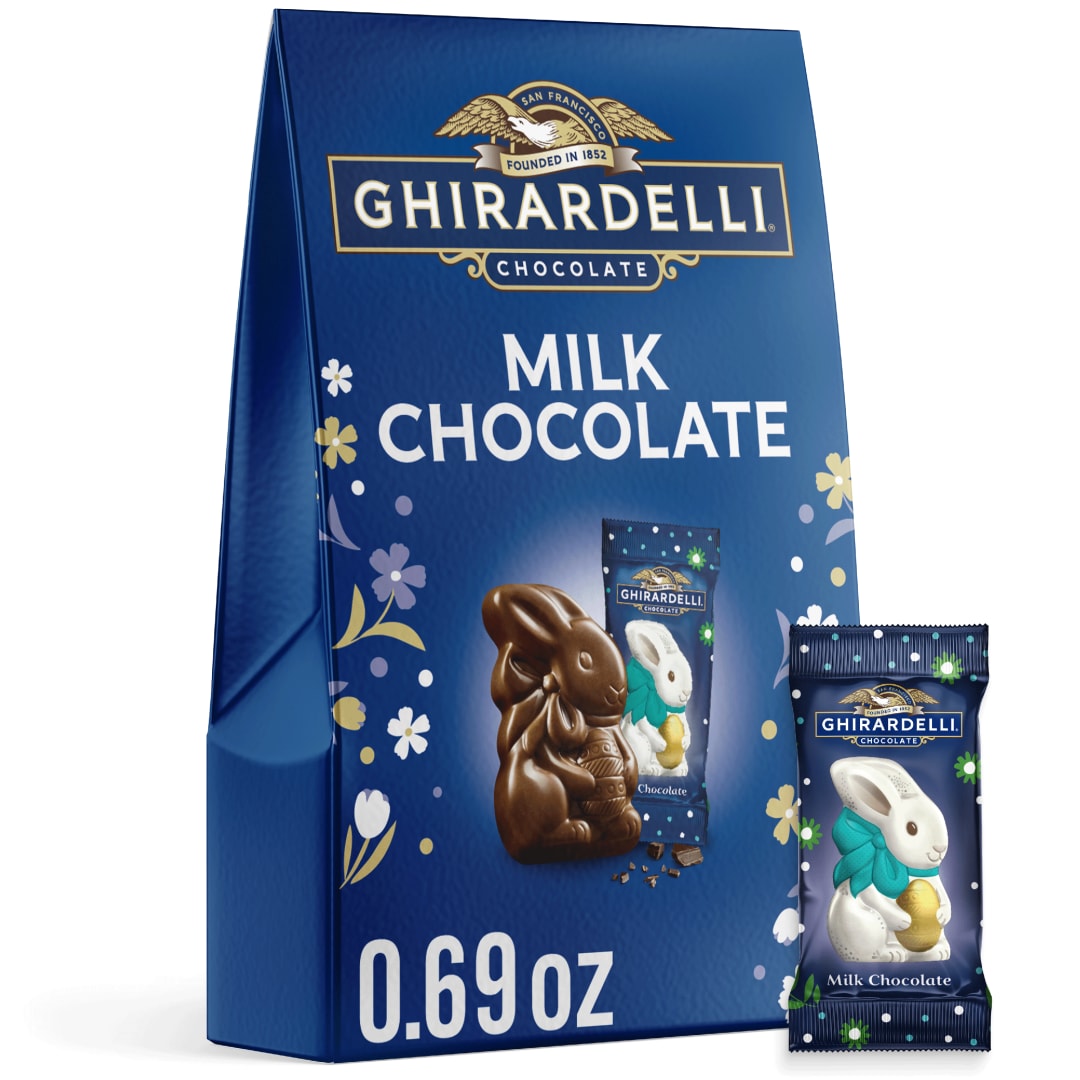 GHIRARDELLI Milk Chocolate Bunnies, 2 piece bag, 0.69 oz 