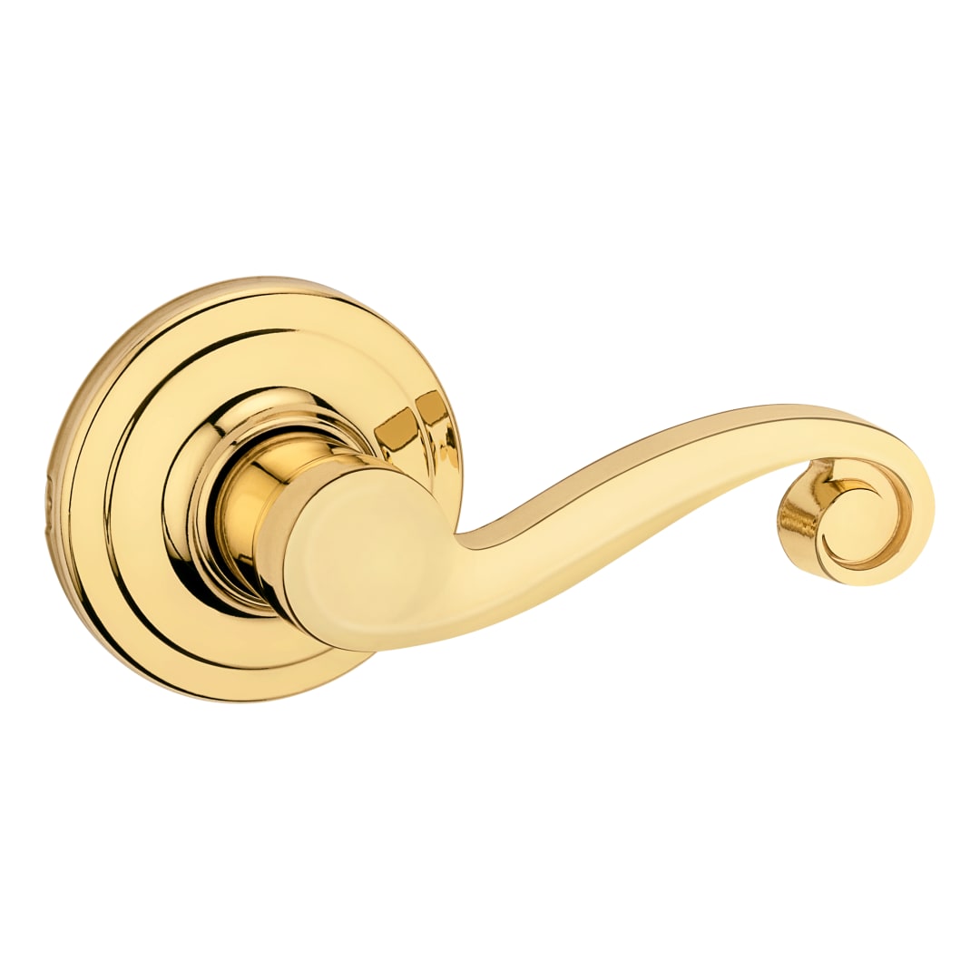 Lido Polished Brass Right-Handed Half-Dummy Hall Closet Door Handle
