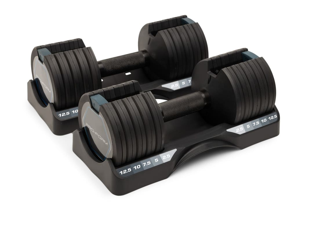 12.5 Lb Rapid Strike Adjustable Dumbbells - Pair