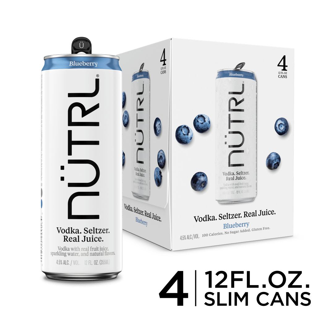 Nutrl Blueberry Vodka Seltzer 4 - 12 fl oz Cans