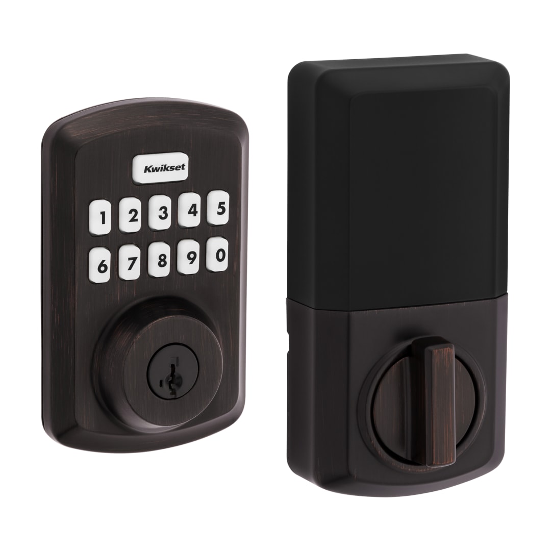 Kwikset Powerbolt 250 10-Button Keypad Venetian Bronze Transitional Electronic Deadbolt Door Lock
