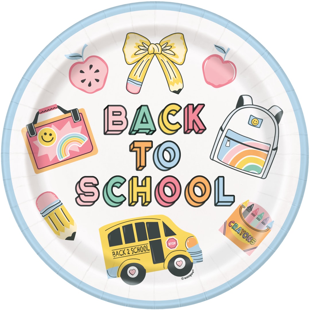 Back to School "Back to School" Round 9" Dinner Plates, 8ct