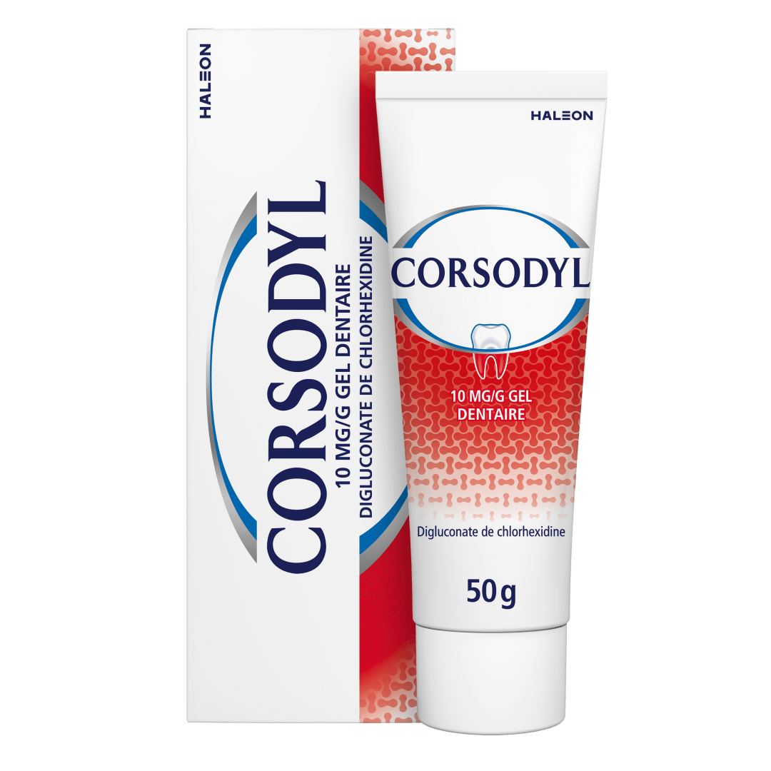Corsodyl gel dentaire, en cas d’inflammation des gencives 50 g