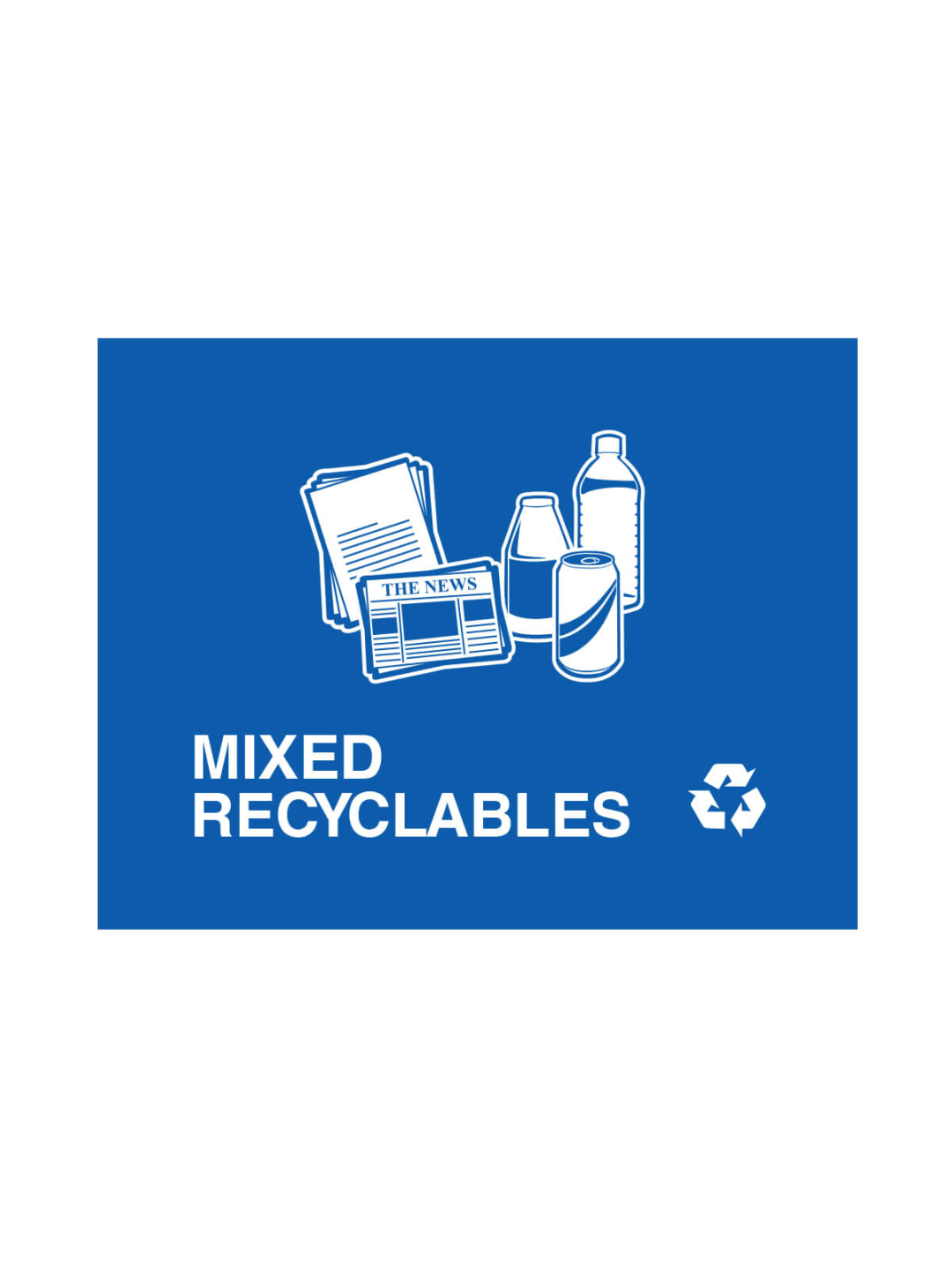  VISION - Sign - Mixed Recyclables - Blue