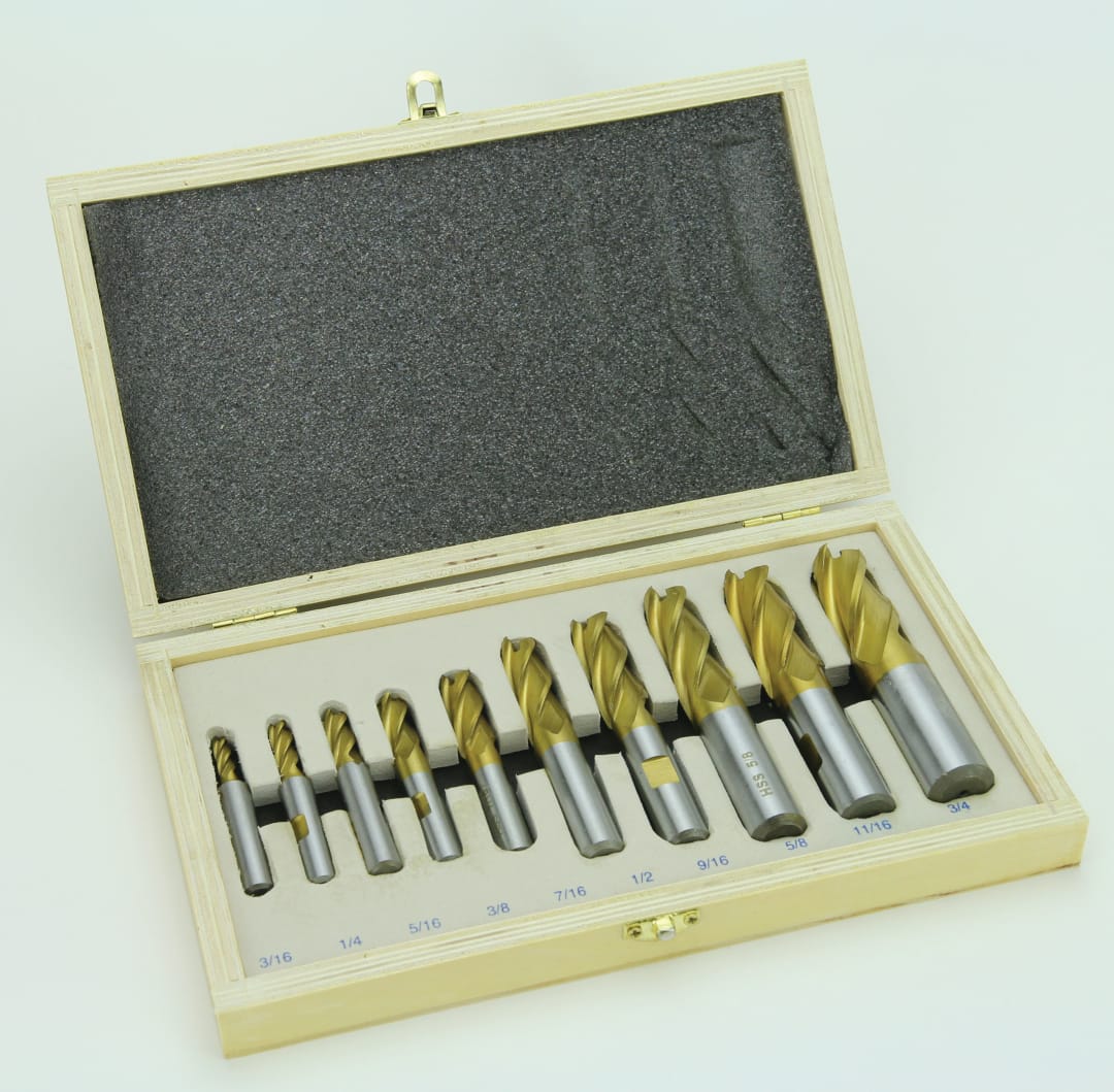 10 Piece End Mill Set