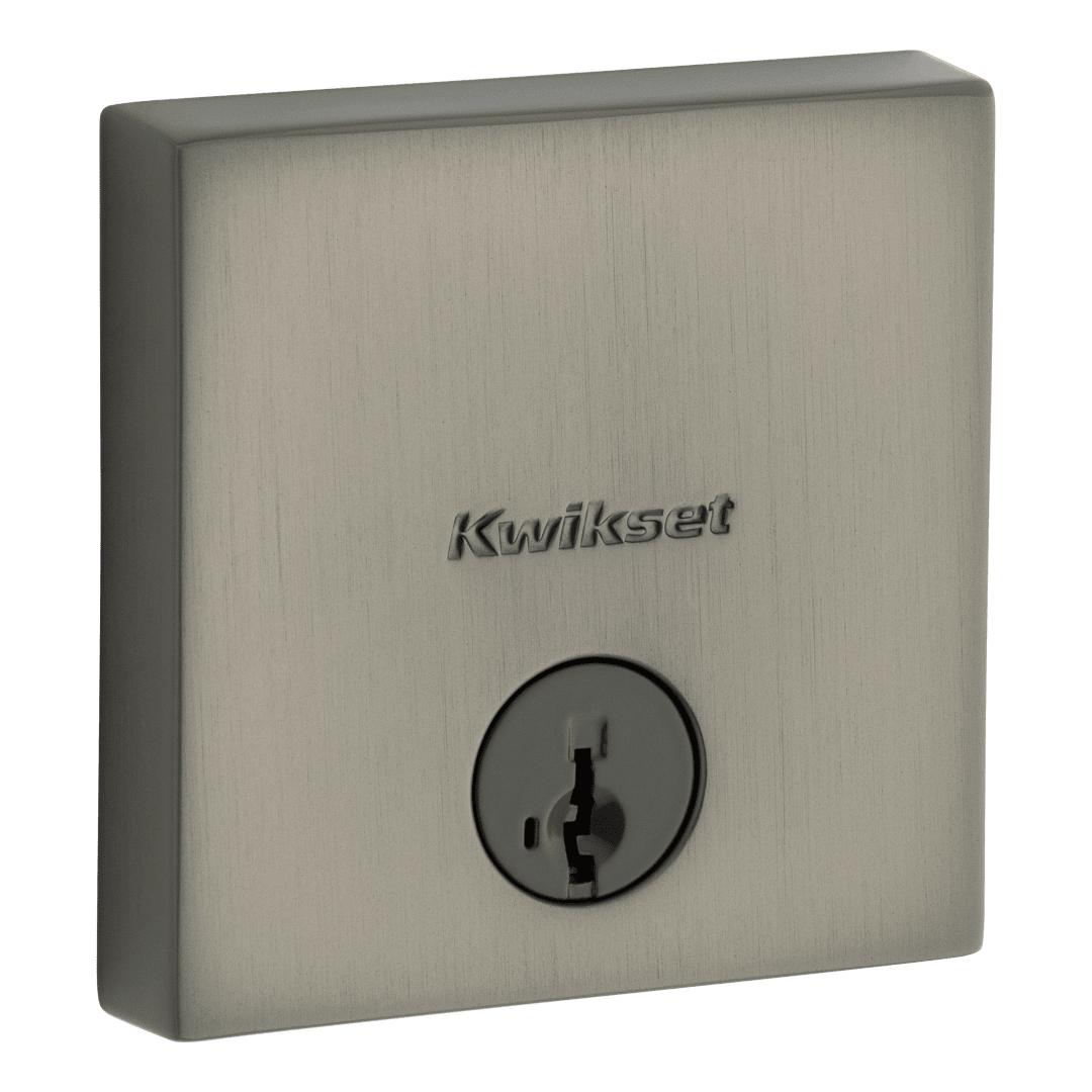 258 Downtown Square Keyed One Side Low Profile Deadbolt featuring SmartKey Security™ in Gunmetal