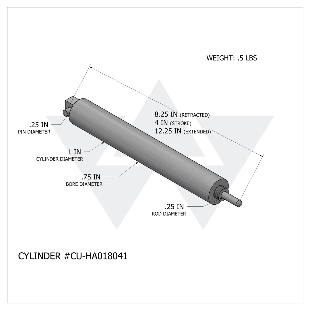 Wastebuilt® Replacement for Cusco Air Cylinder (0.75" X 0.25" X 4")