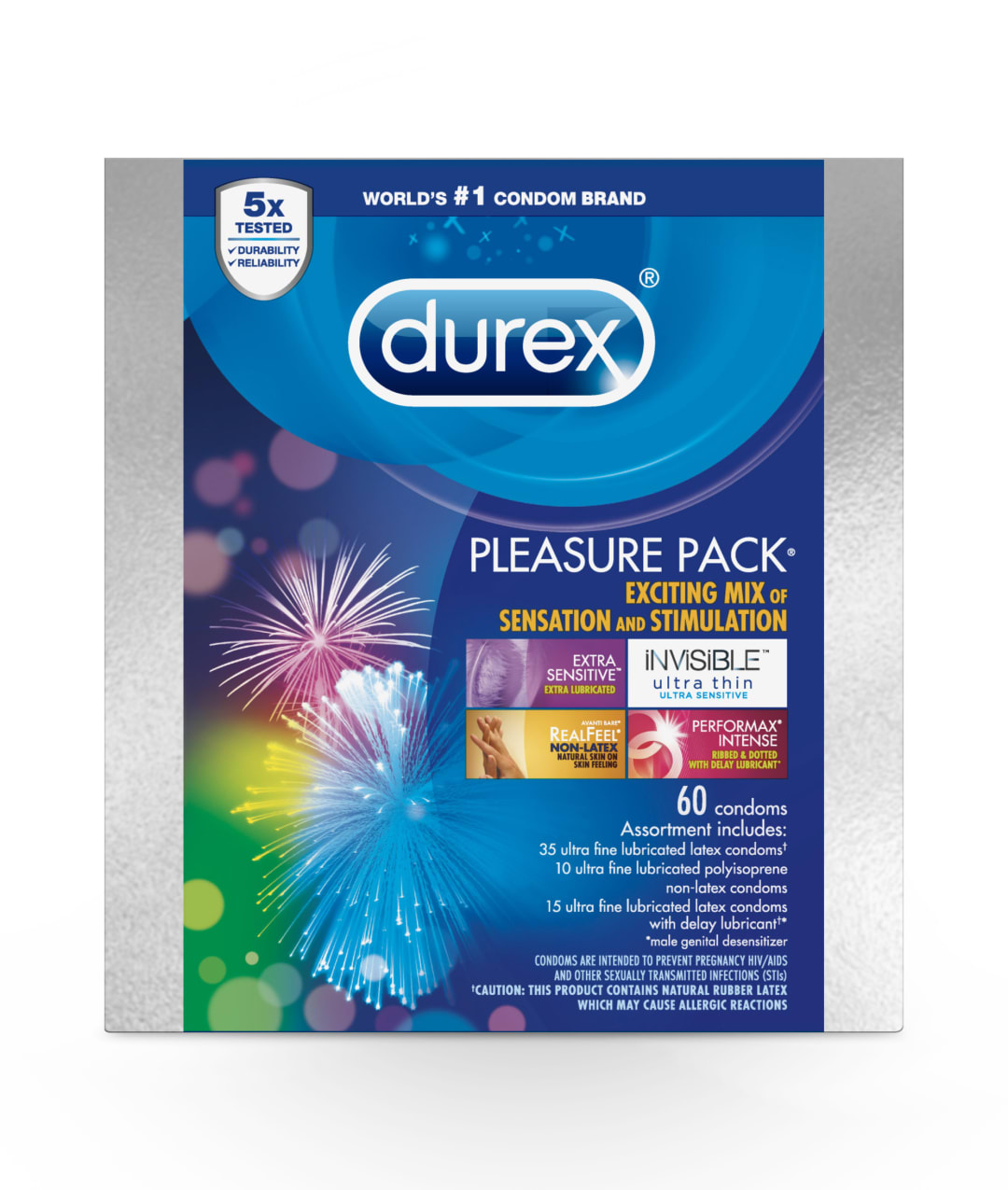 DUREX® Pleasure Pack® - Condom 18/60 ct.