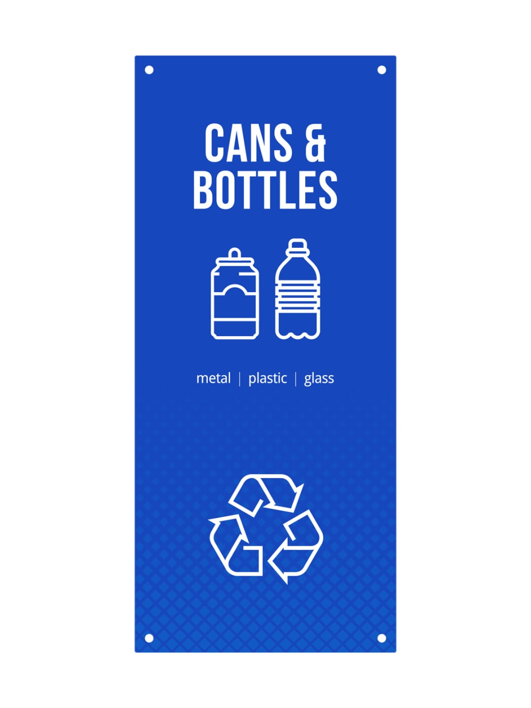  FUSION - Sign - Door - Cans &amp; Bottles - Blue