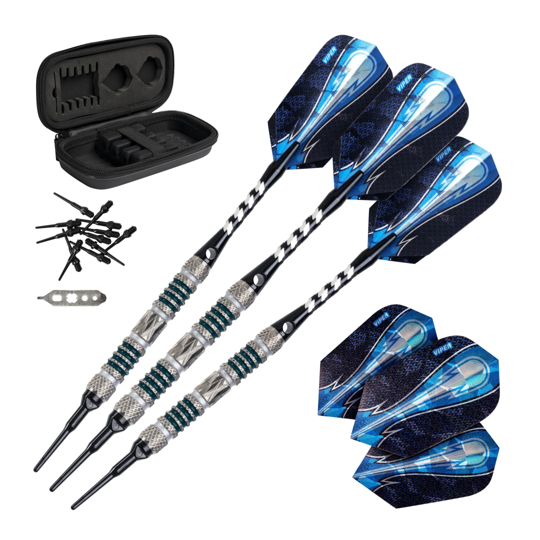 Viper Astro 80% Tungsten Soft Tip Darts Green Rings 20 Grams