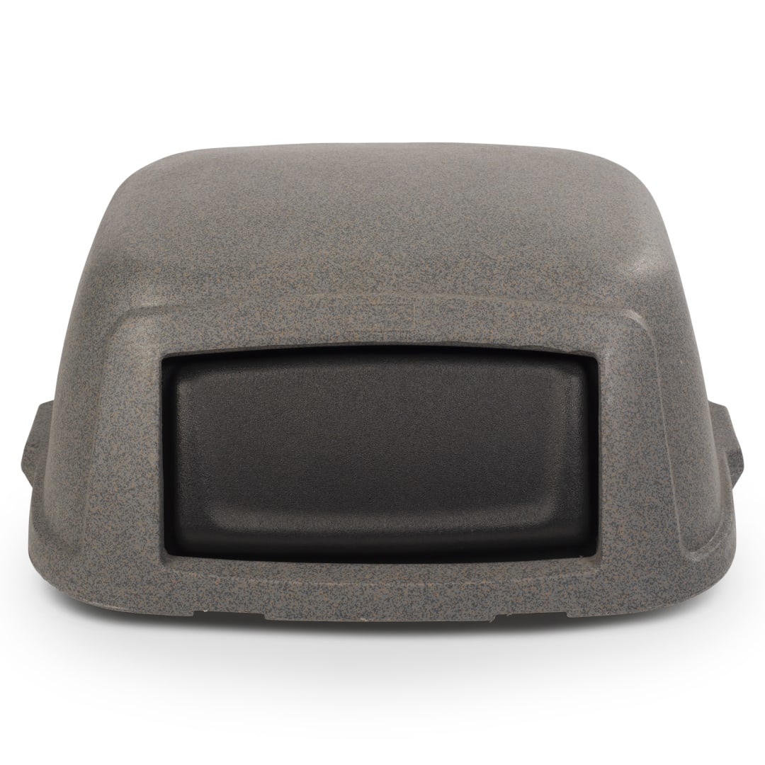 Slimline 50 Gal. Graystone Square Trash Can Dome Top Lid