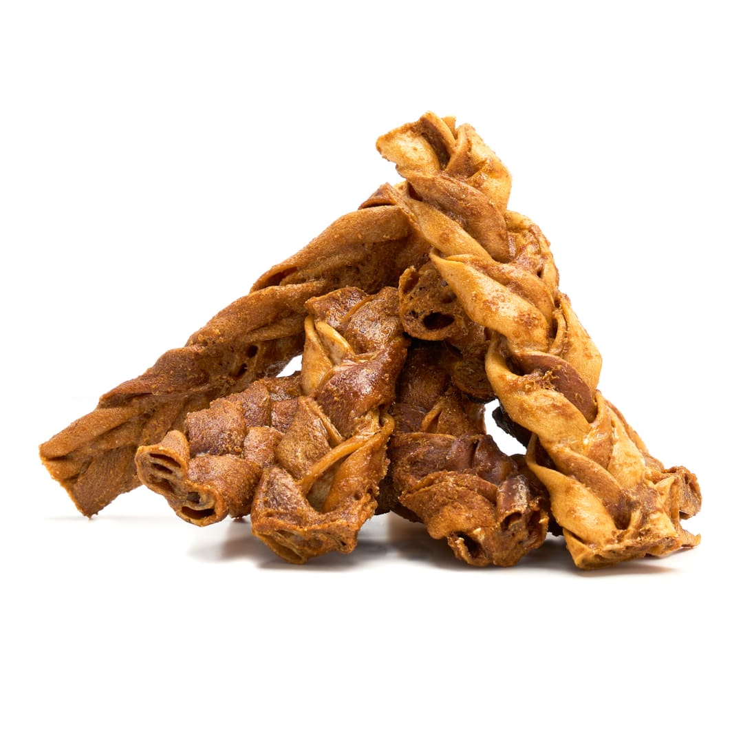 Treatly 100% USA Made Collagen Braid Dog Chew Treats, Chicken Meat Coated, Small, 8 oz