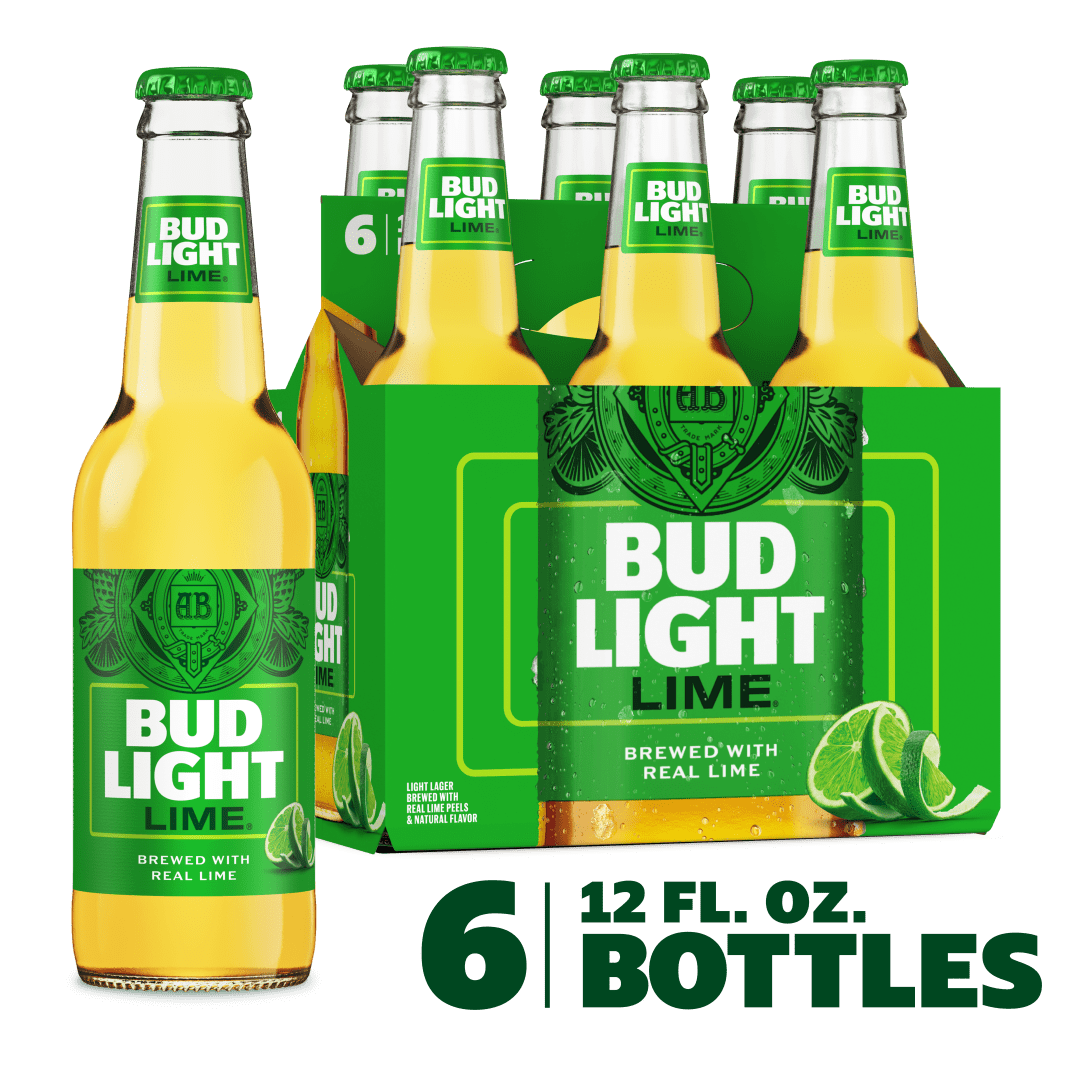Bud Light Light Lager Premium Lime Beer 6 - 12 fl oz Bottles