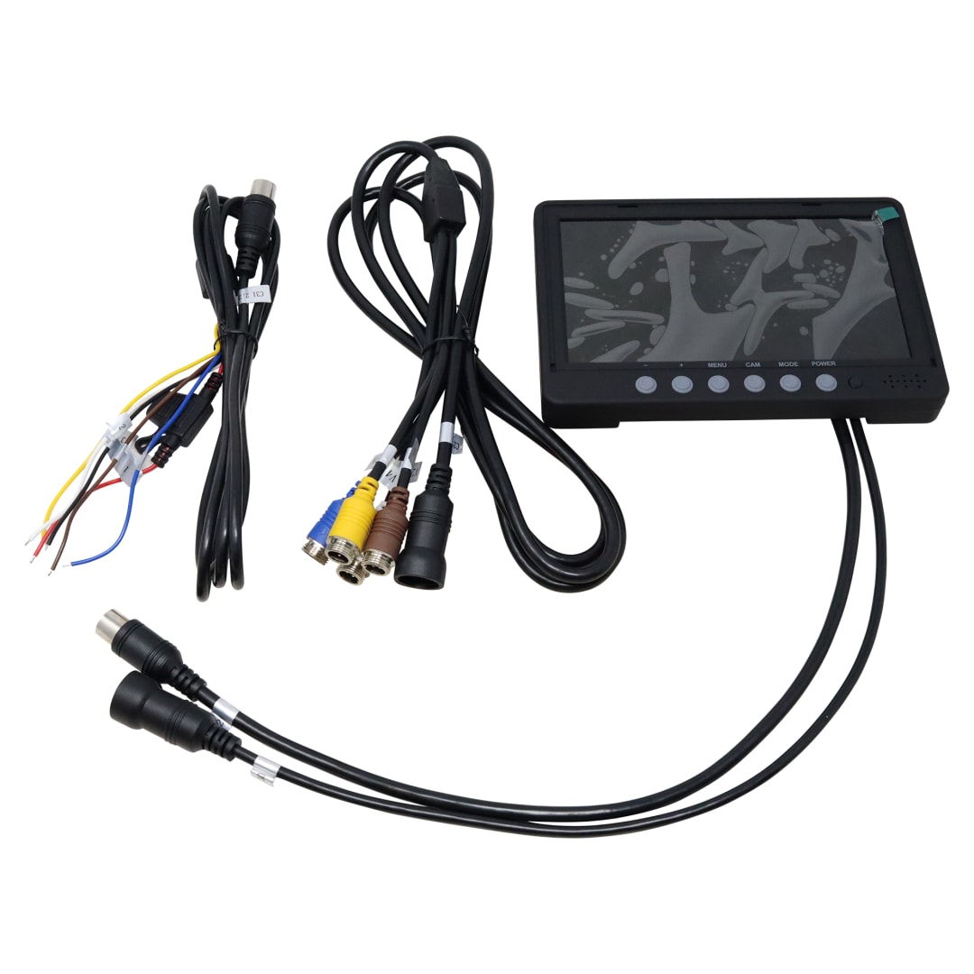 7" LCD Color Monitor, Quad Screen