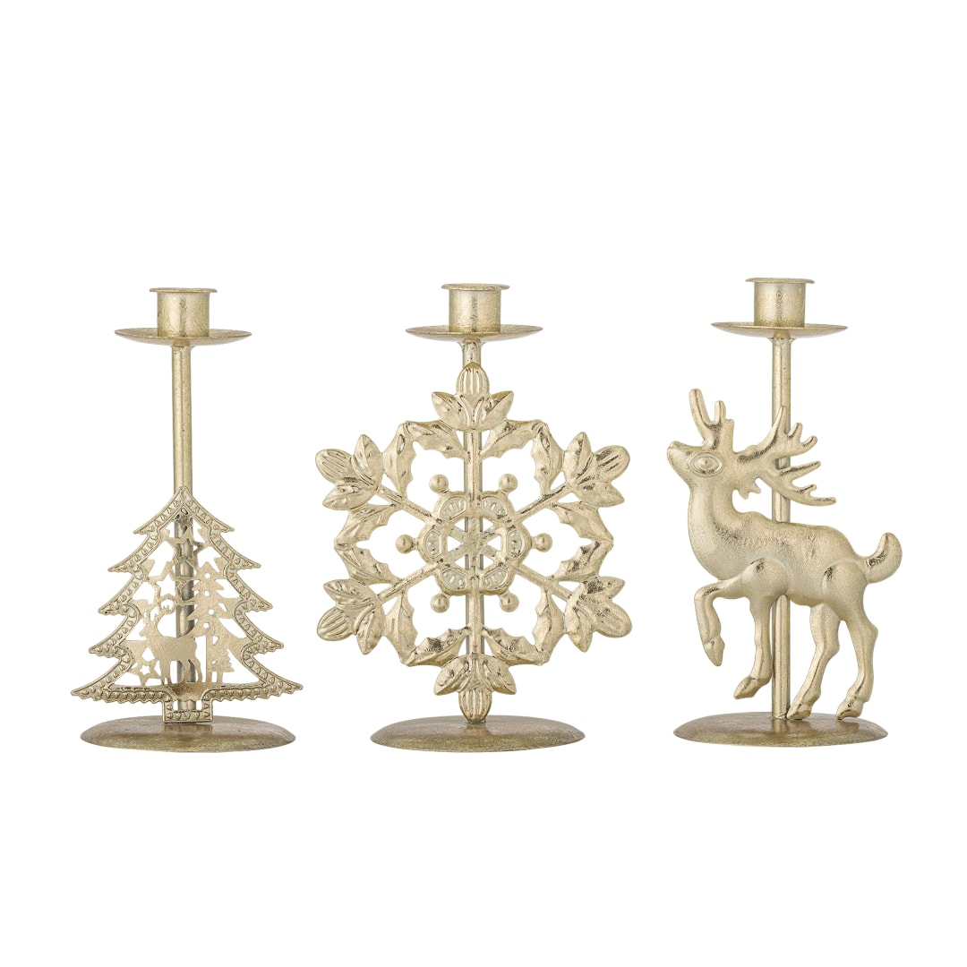 82072165 - Sauda Candle Holder, Gold, Iron STOCK: 132