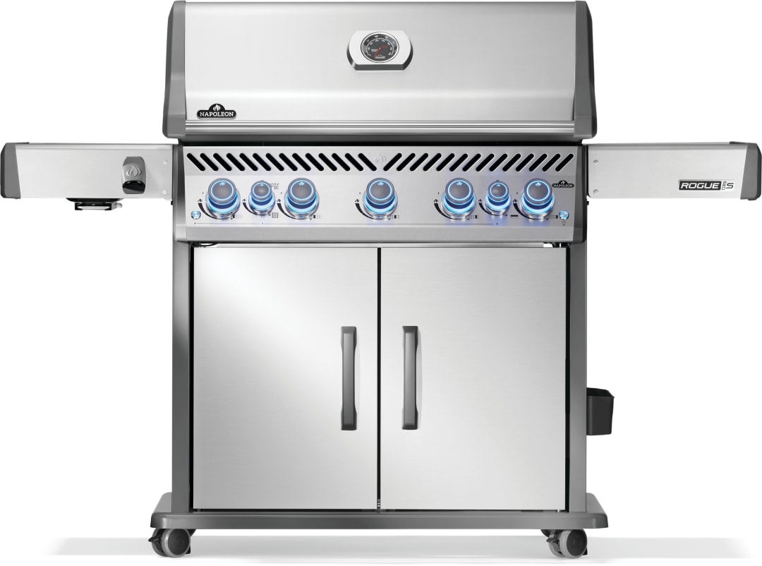 Gril Rogue® PRO-S 625 au gaz naturel avec brûleurs latéral et arrière infrarouges, acier inoxydable
