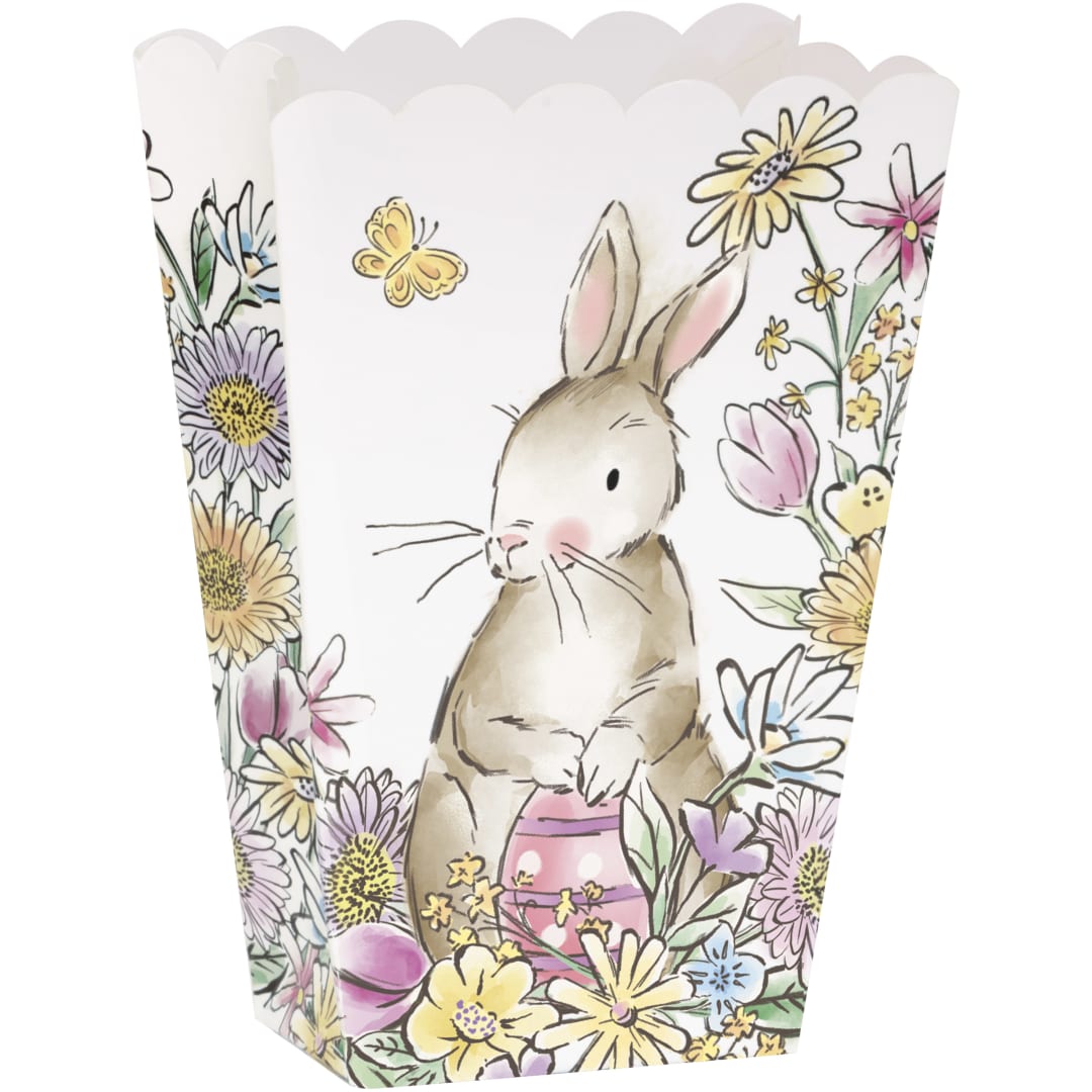 Easter Whimsy Scalloped Edge Paper Treat Boxes, 6ct