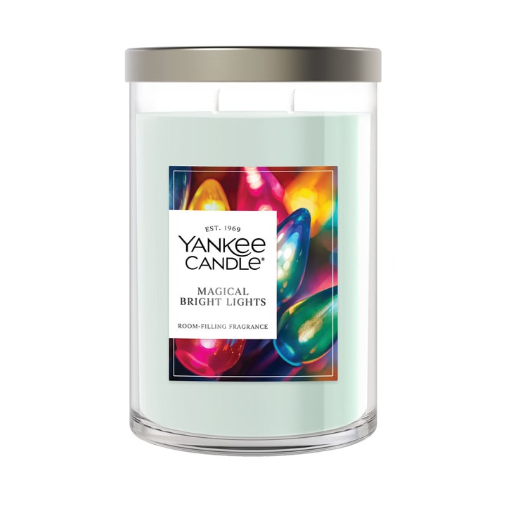 Yankee Candle Large Tumbler Scented Candle with up to 80 Hour Burn Time, Premium Plant Wax Blend for Consistent Burn, 20 oz Tumbler Candle with Room Filling Fragrance, Magical Bright Lights