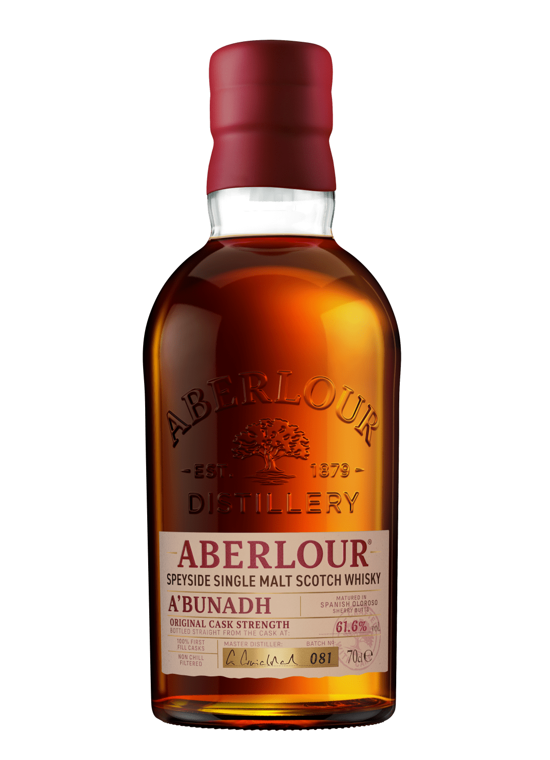 Aberlour Single Malt Scotch Whisky A'Bunadh Original Cask Strength, 750 ml Bottle, 121 Proof