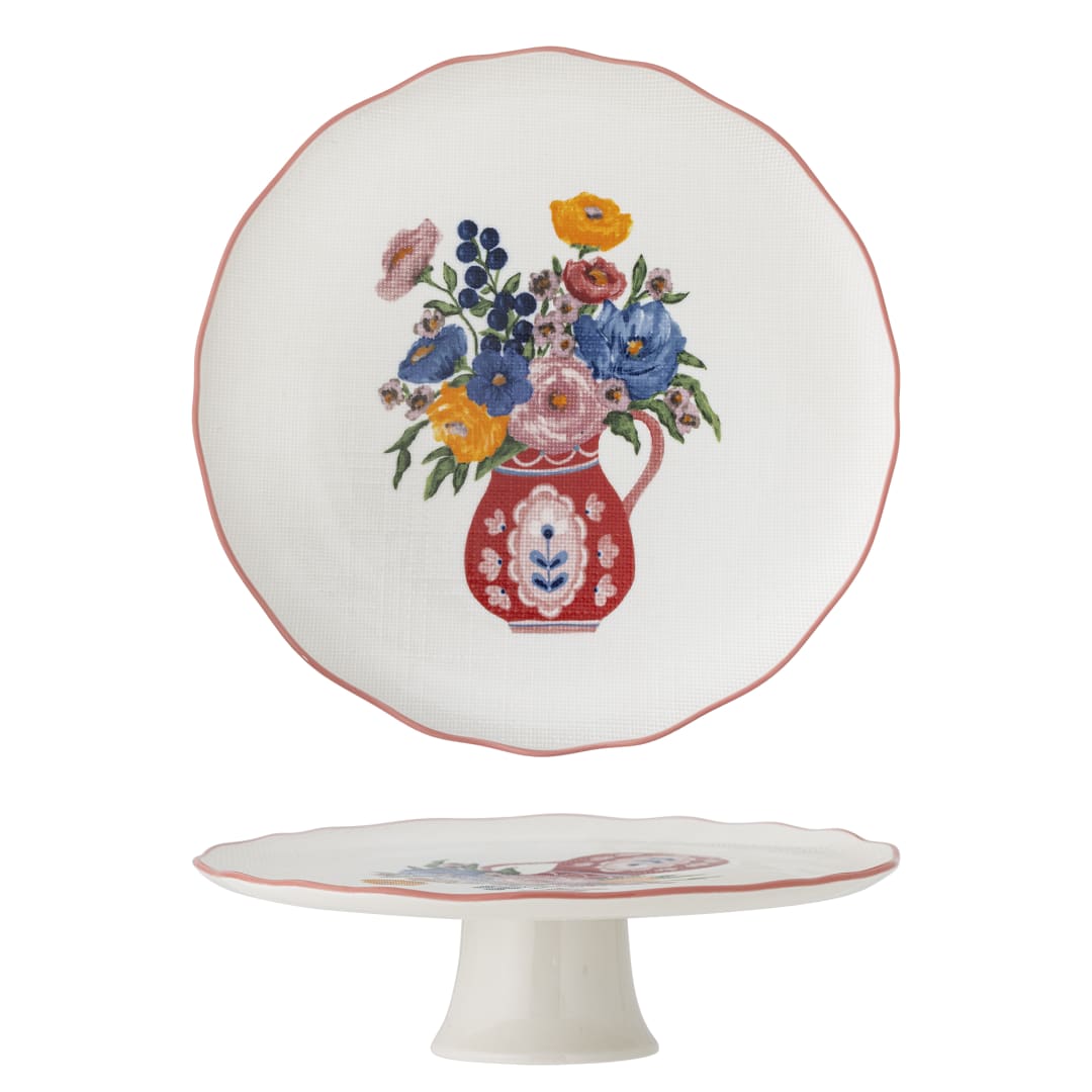82061693 - Dorothy Cake Tray, Multi, Stoneware STOCK: 41