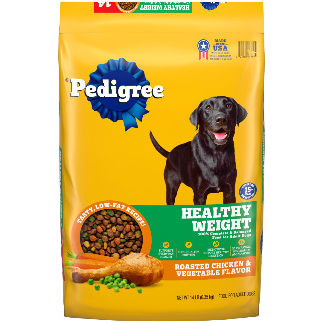 Pedigree Healthy Weight Adult Dry Dog Food, Roasted Chicken and Vegetable Flavor, 14 lb. Bag