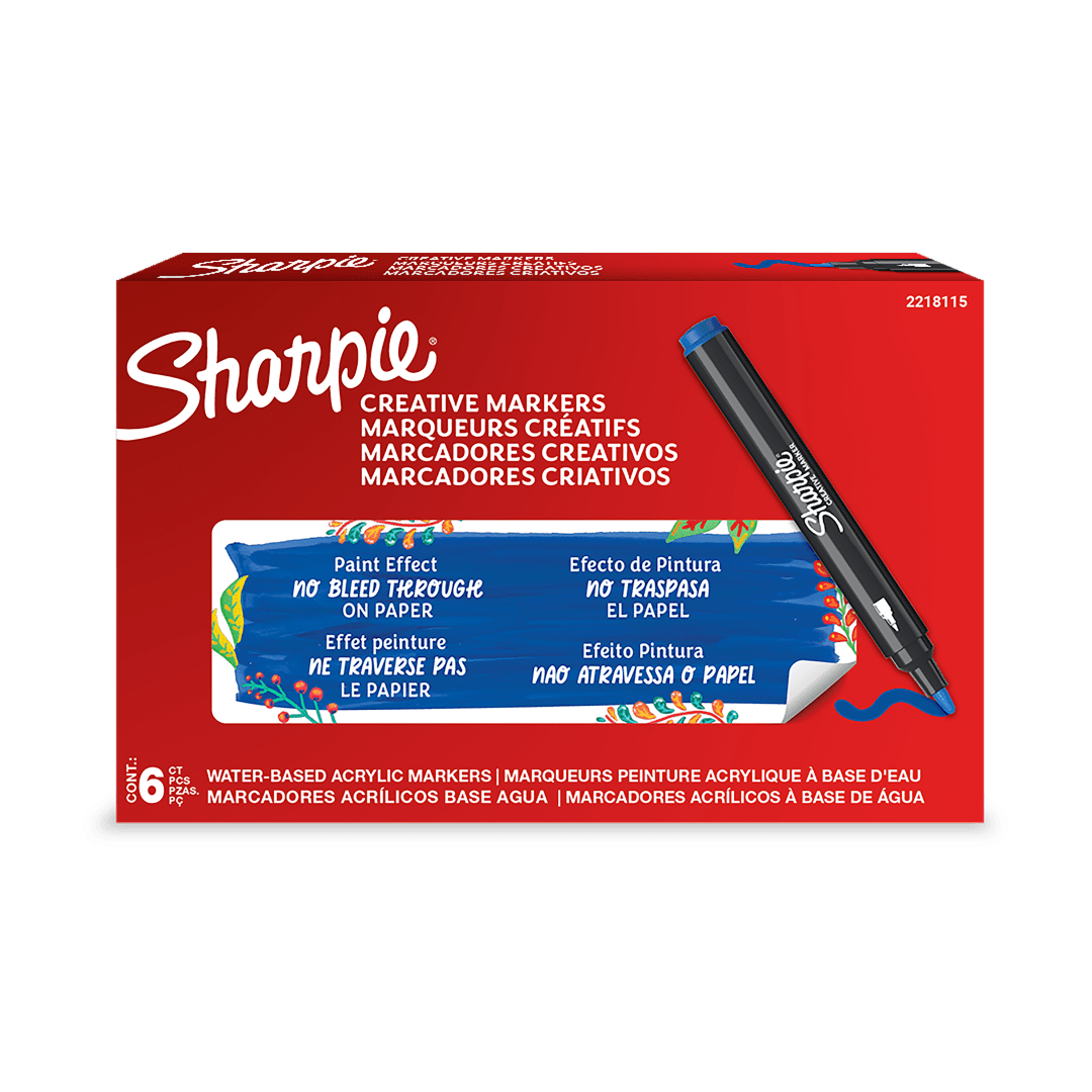 Sharpie Creative Marker, Water-Based Acrylic Marker, Bullet Tip, Parang, 1 Count