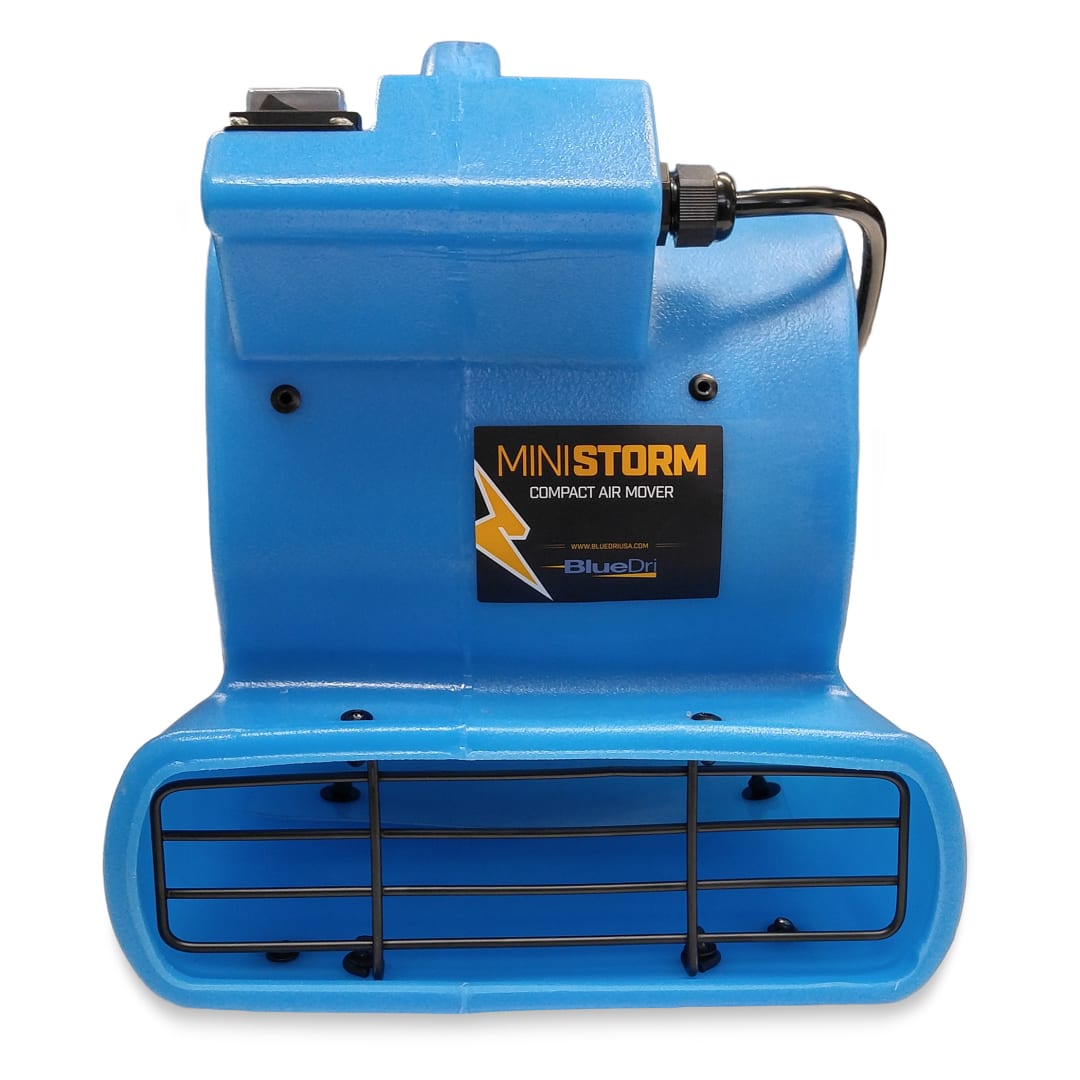 BlueDri 4-Pack Mini Air Mover Carpet Dryer-1/12 HP Floor Blower Fan for Home Use, Blue