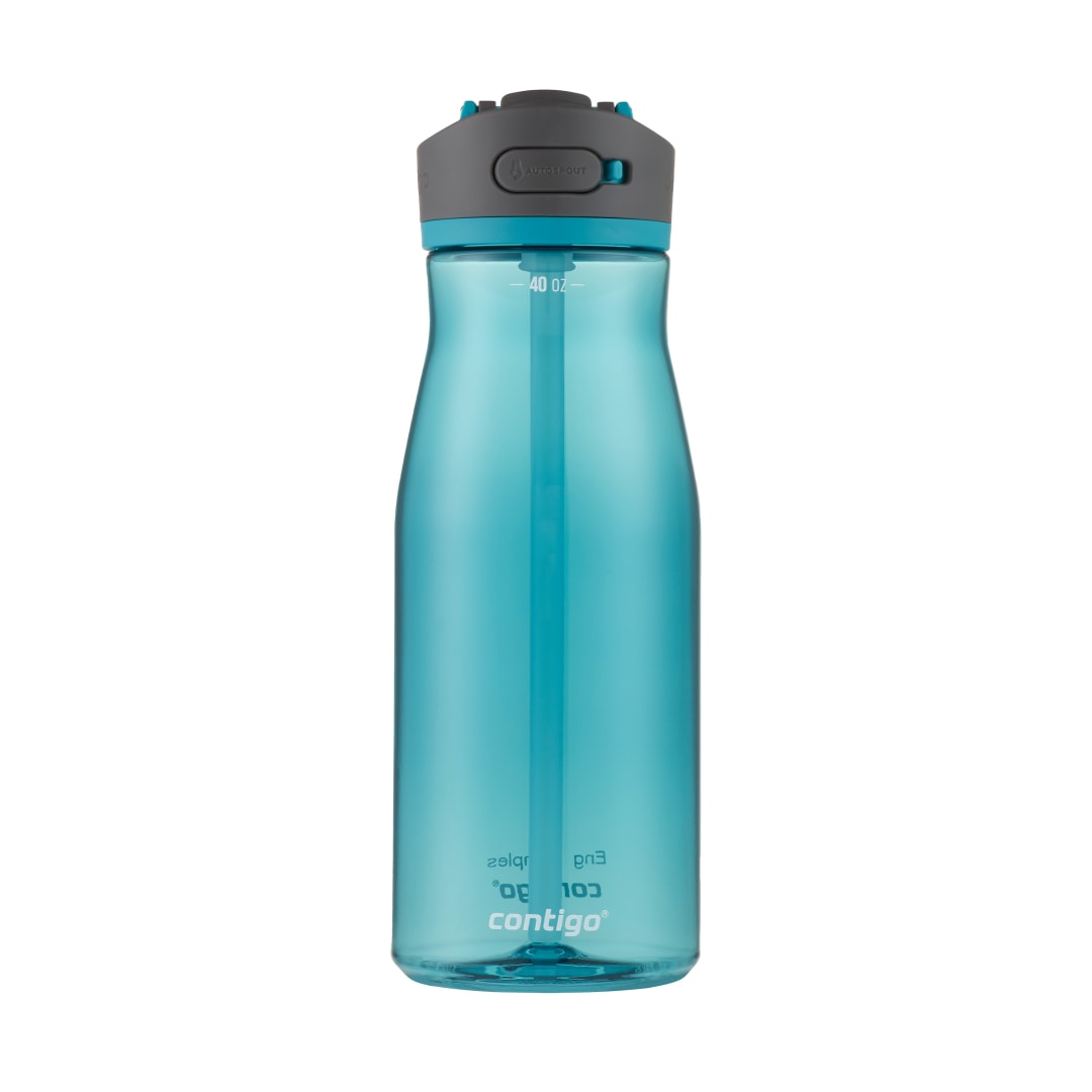 Contigo® Botella de Agua Ashland 2.0, con Tapa AUTOSPOUT®, a Prueba de Derrames, Plástico Libre de BPA, 40 oz, Azul (Juniper)