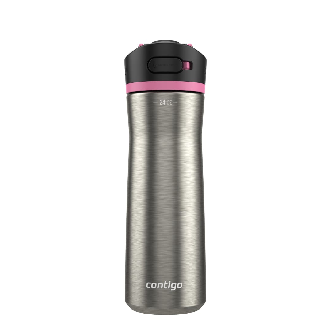 Contigo® Botella de Agua Ashland Chill 2.0, con Tapa AUTOSPOUT®, a Prueba de Derrames, Plástico Libre de BPA, 710 ml, Azalea