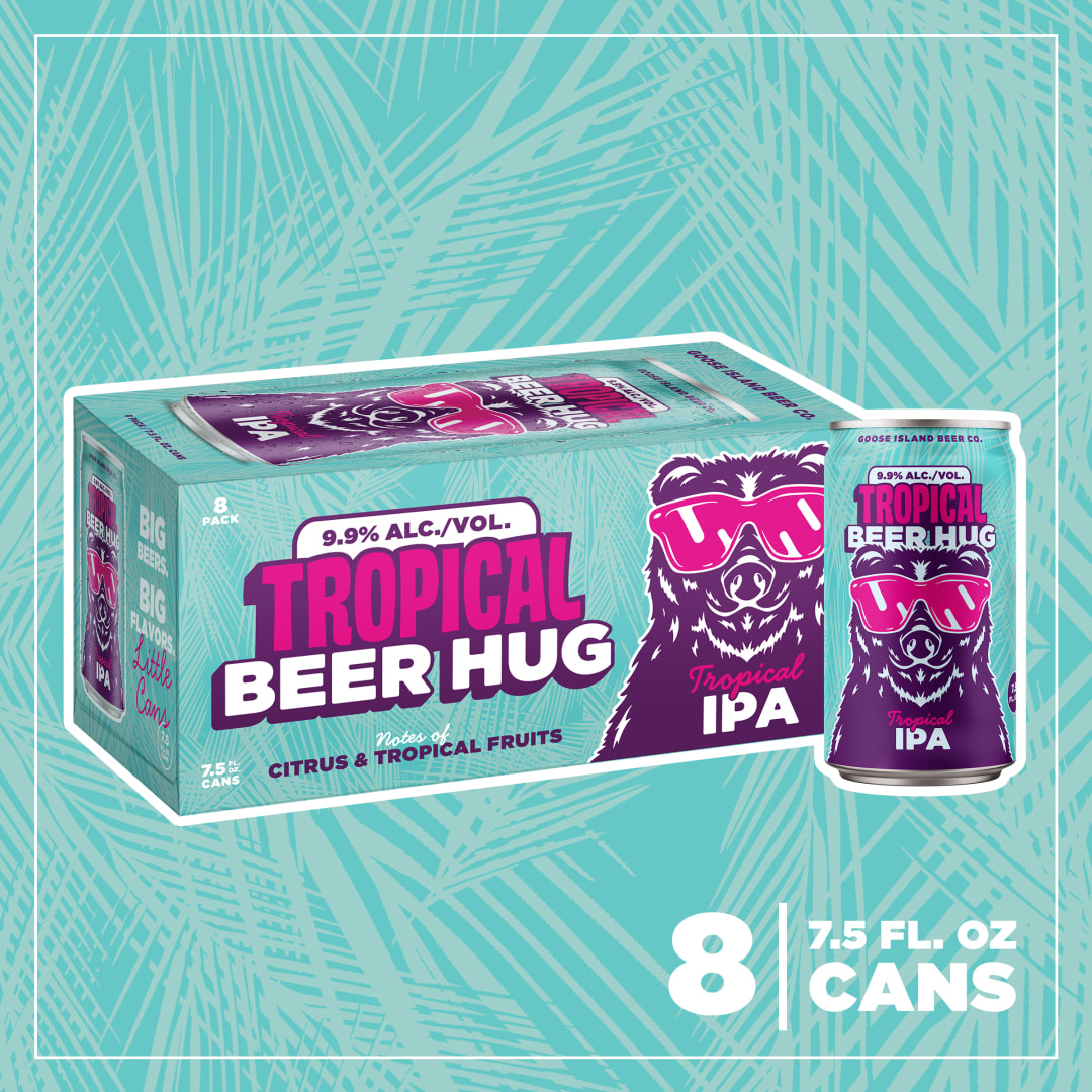 Goose Island Tropical Beer Hug Imperial IPA 8 Pack 7.5 fl oz Cans