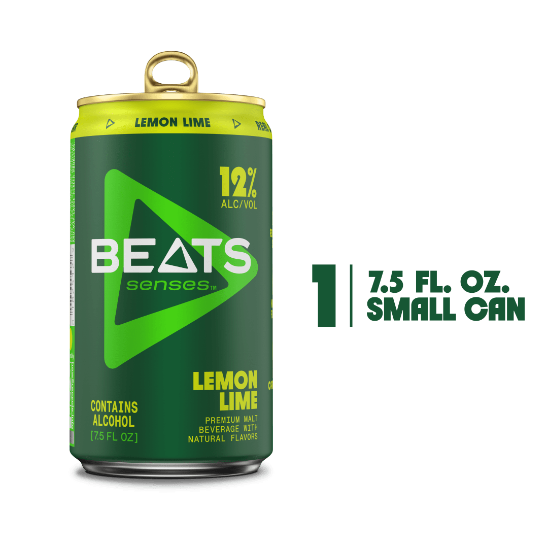 Beats Senses Lemon Lime 7.5 oz Single CAN Sleek 12ABV  - Satin Varnish