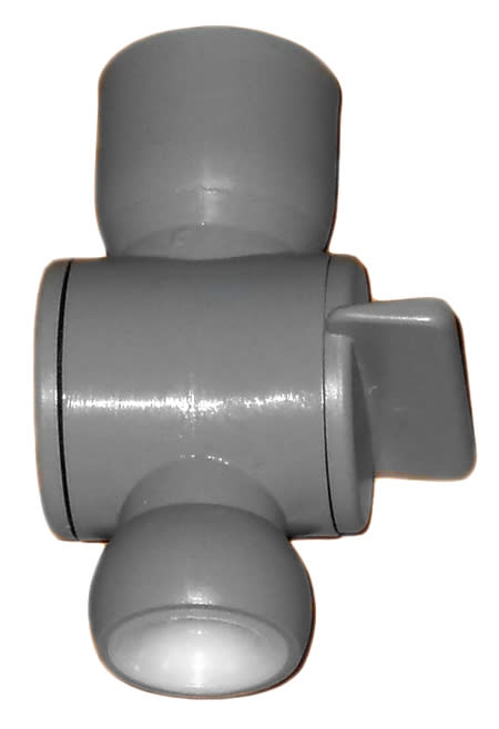 Valve - Female 1/2" In-line NPT Gray