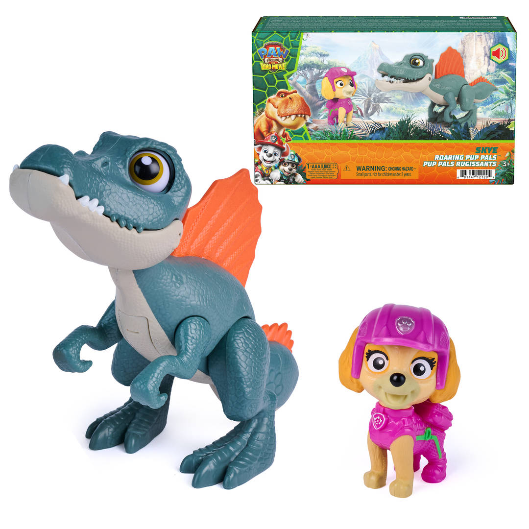 PAW Patrol The Dino Movie Skye Roaring Pup Pals Action Figures