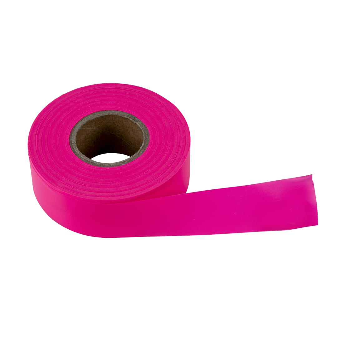 SubZero Flag Tape-150'x1-3/16"x5Mil Pink Fluorescent