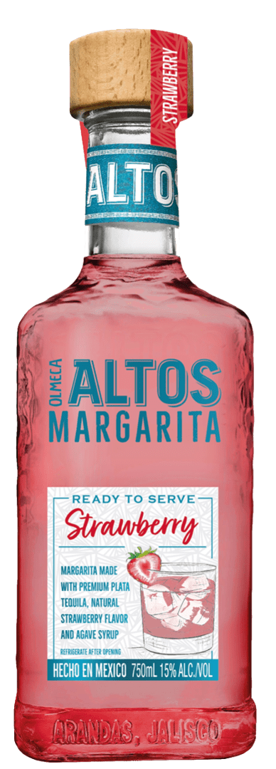 Olmeca Altos Ready to Serve Strawberry Margarita Tequila Cocktail, 750 ml Bottle, 30 Proof