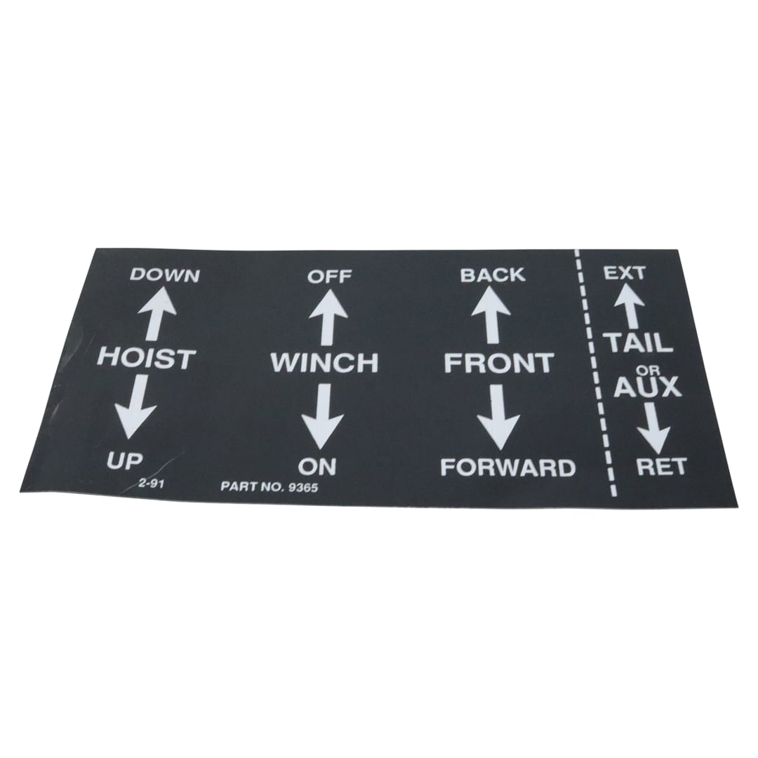 Galbreath™ Decal,"Controls Info"