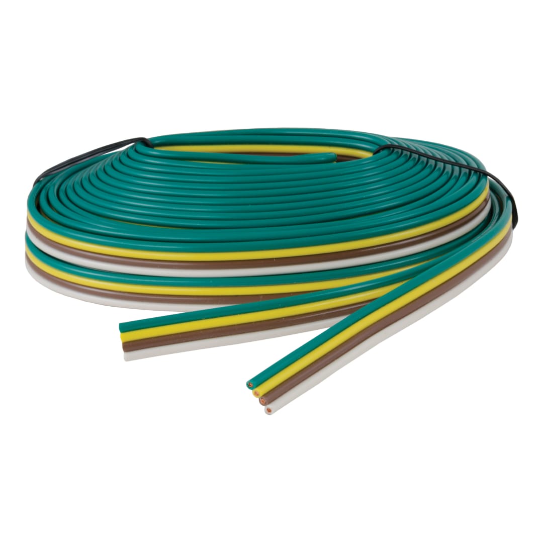 CURT Bonded 4-Way Trailer Wiring (16 Wire Gauge, 25' Spool) #57001