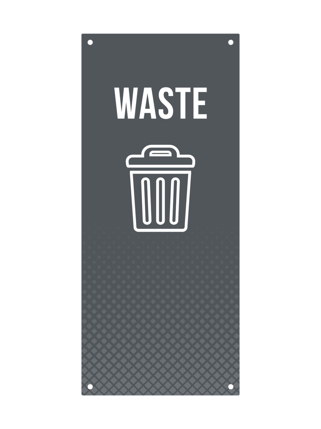  FUSION - Sign - Door - Waste - Dark Grey