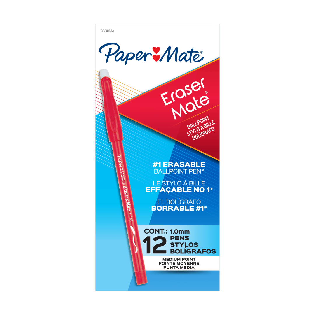 ERASER MATE STICK BP MED RED O/S