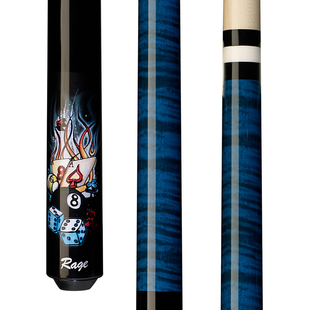Rage ACES: BLUE CURLY MAPLE, 8