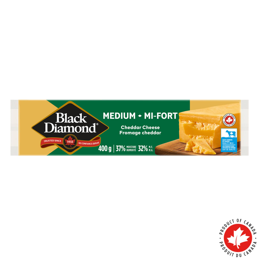 Black Diamond Medium Cheddar Cheese Bar, 400g