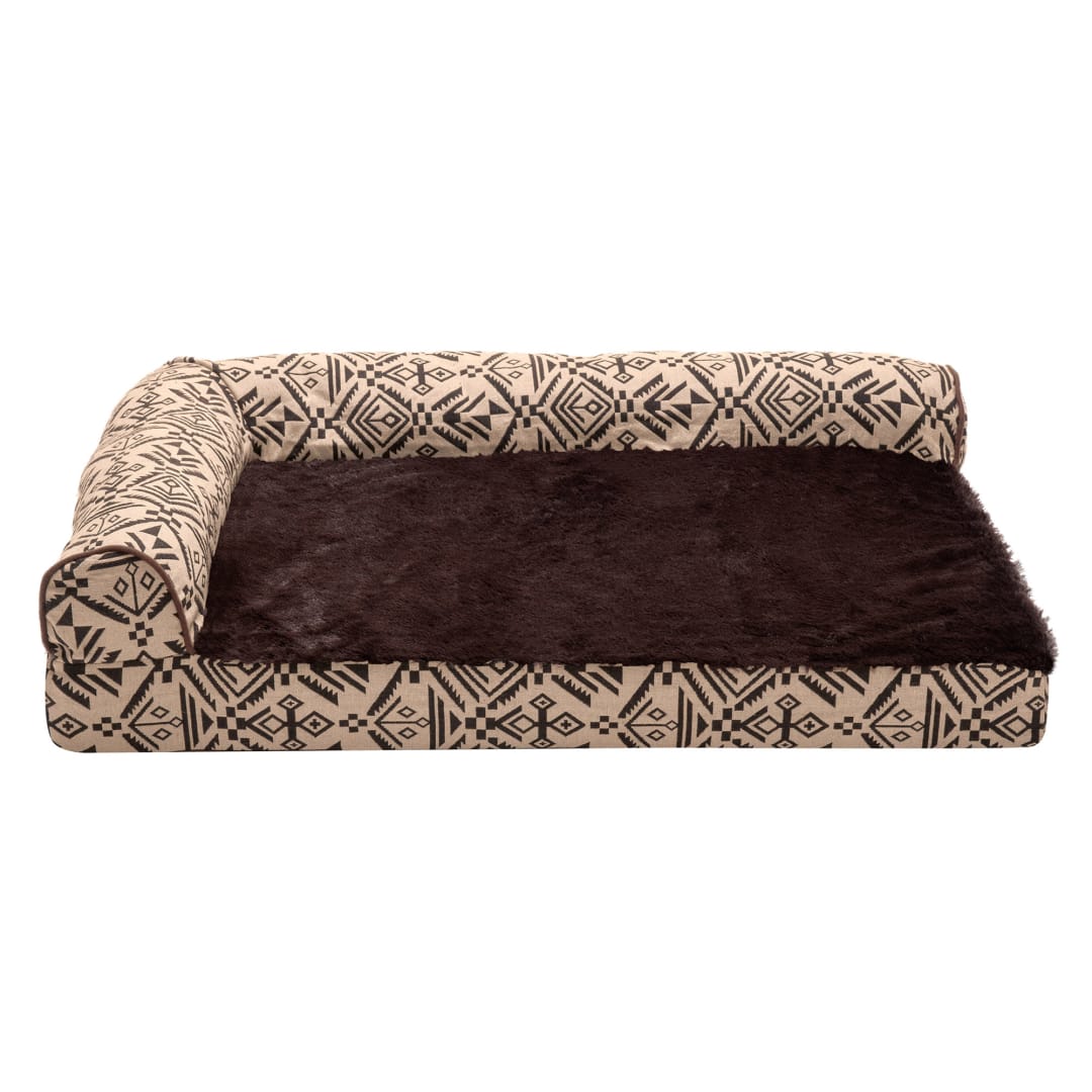 MD Southwest Kilim DLX L-Chaise Ortho Bed- Desert Brown