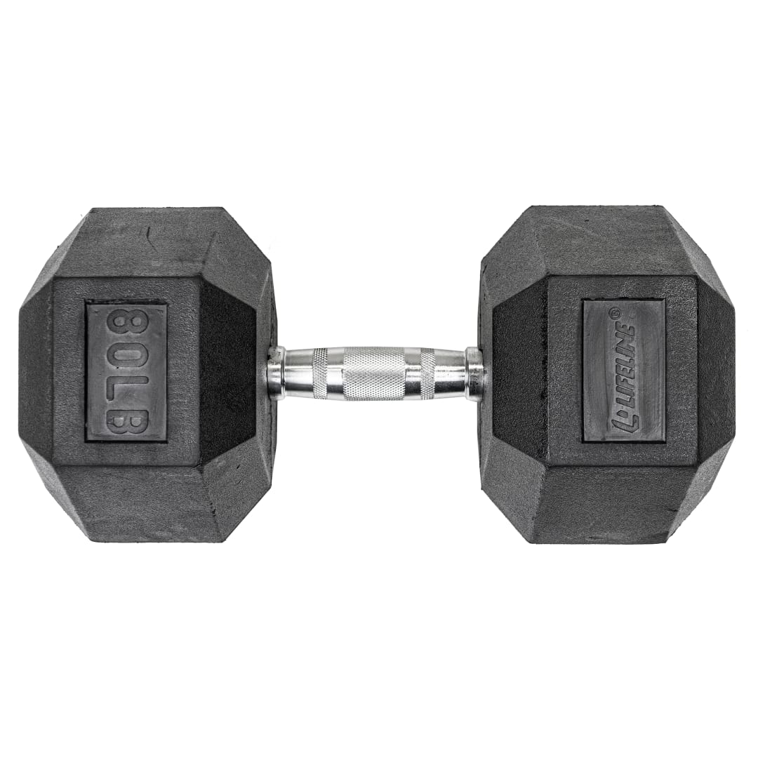 Lifeline Hex Rubber Dumbbell -